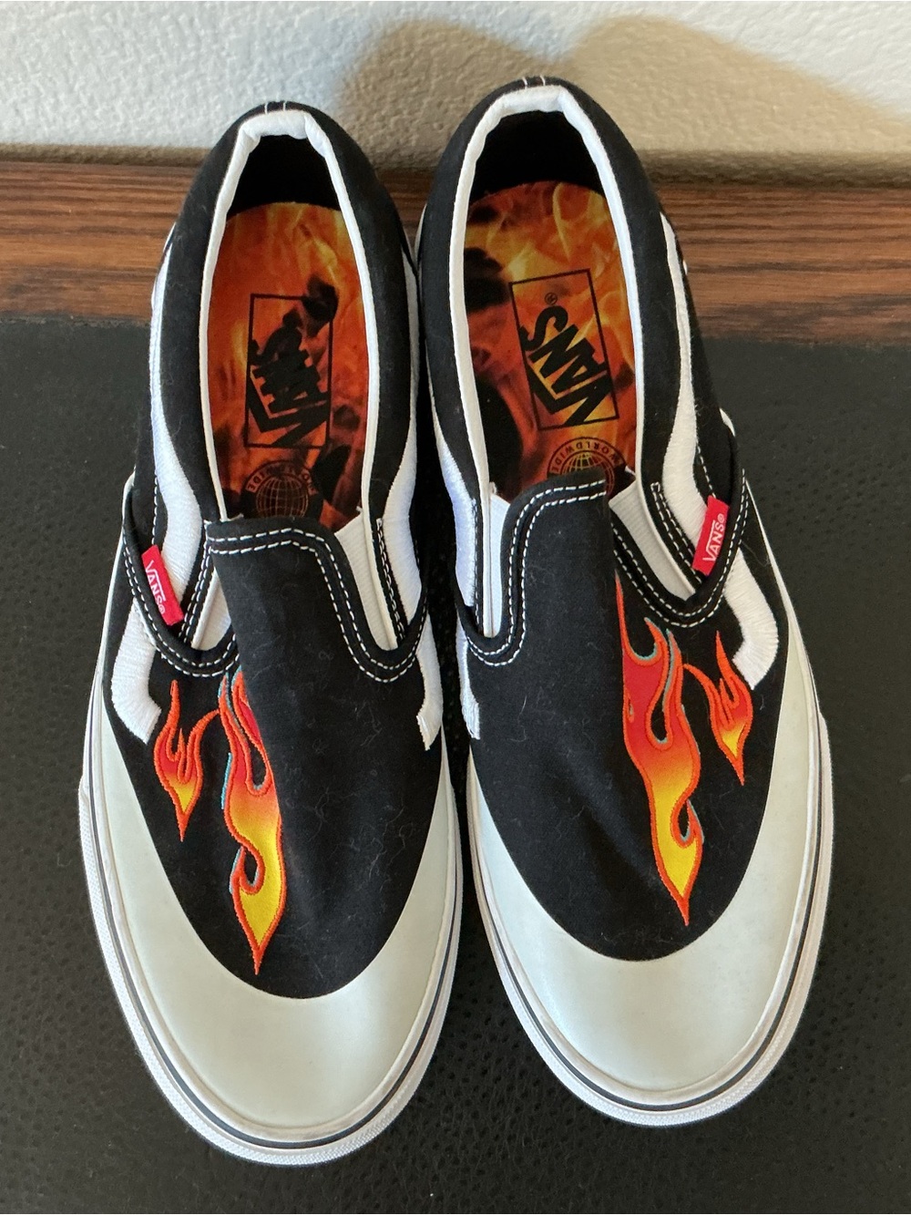 Vans X A$AP Rocky Worldwide Classic Embroidered Flame Slip on Loafer Men Size 9